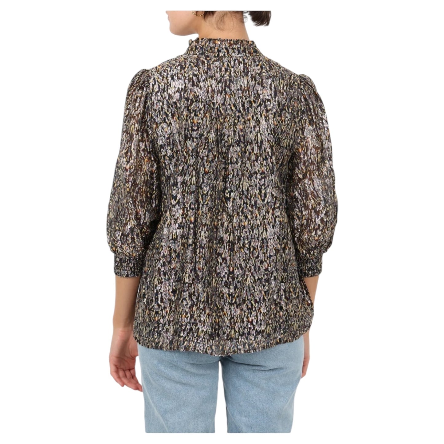 Ba&sh Gallas Metallic Tie Neck Top - 12