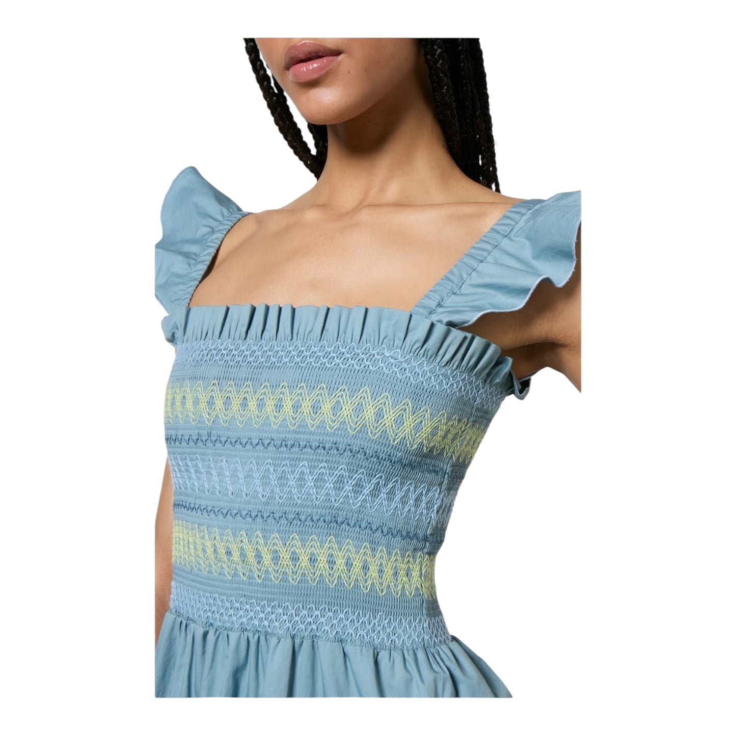 Paul Smith Blue Stretch Cotton Sun Dress - 10