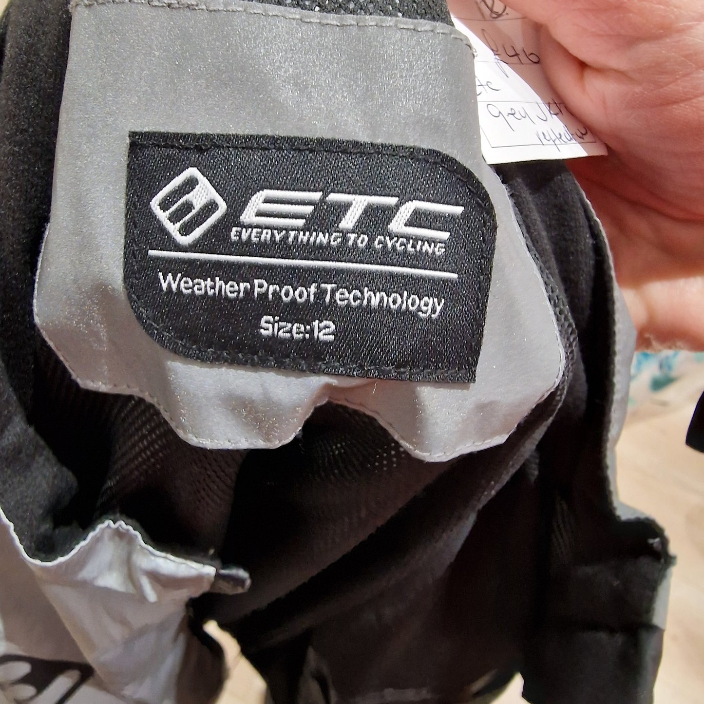 ETC Grey Refective Rain Jacket, Size 10/12