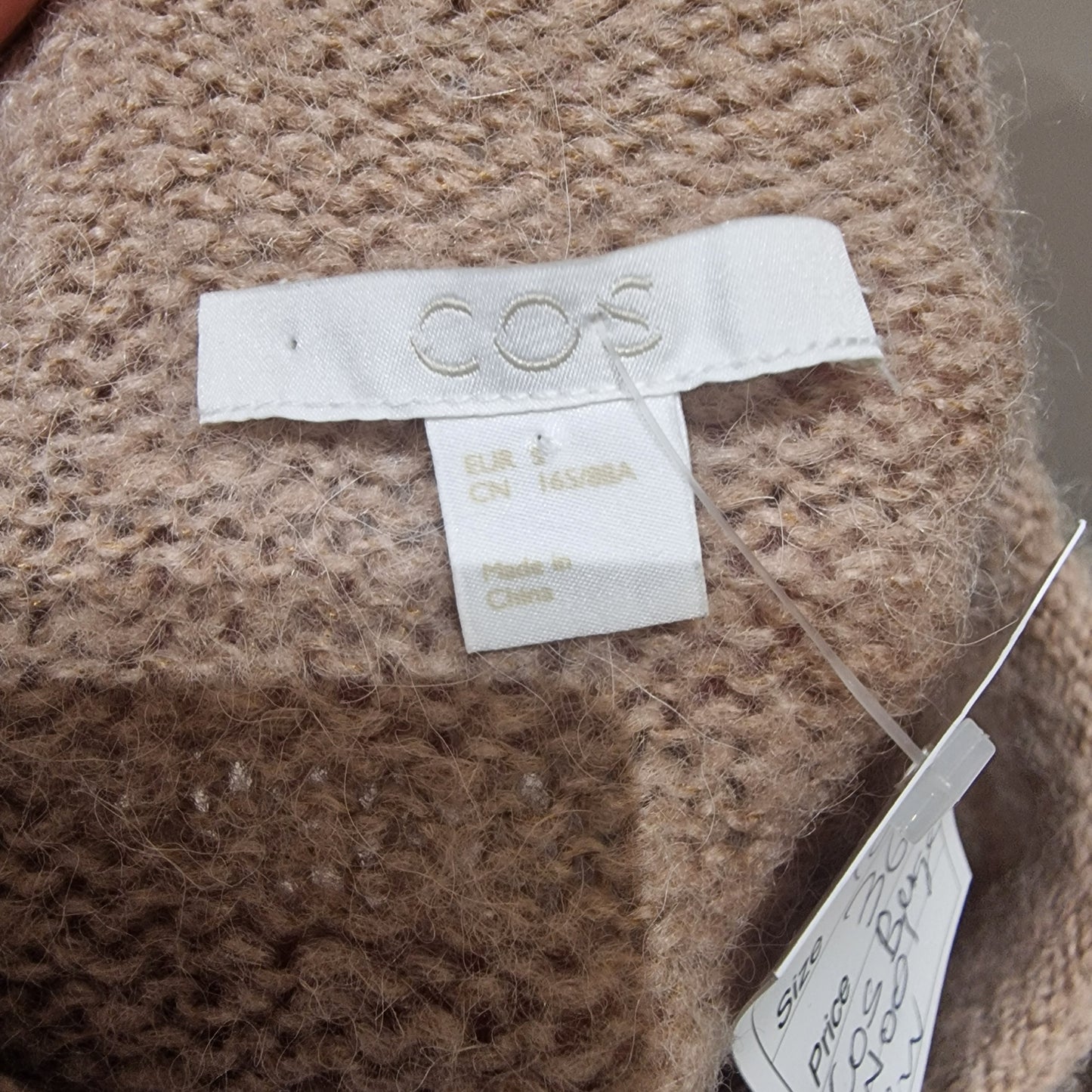 Cos Beige Wool Sweater, Size S/UK 10-12