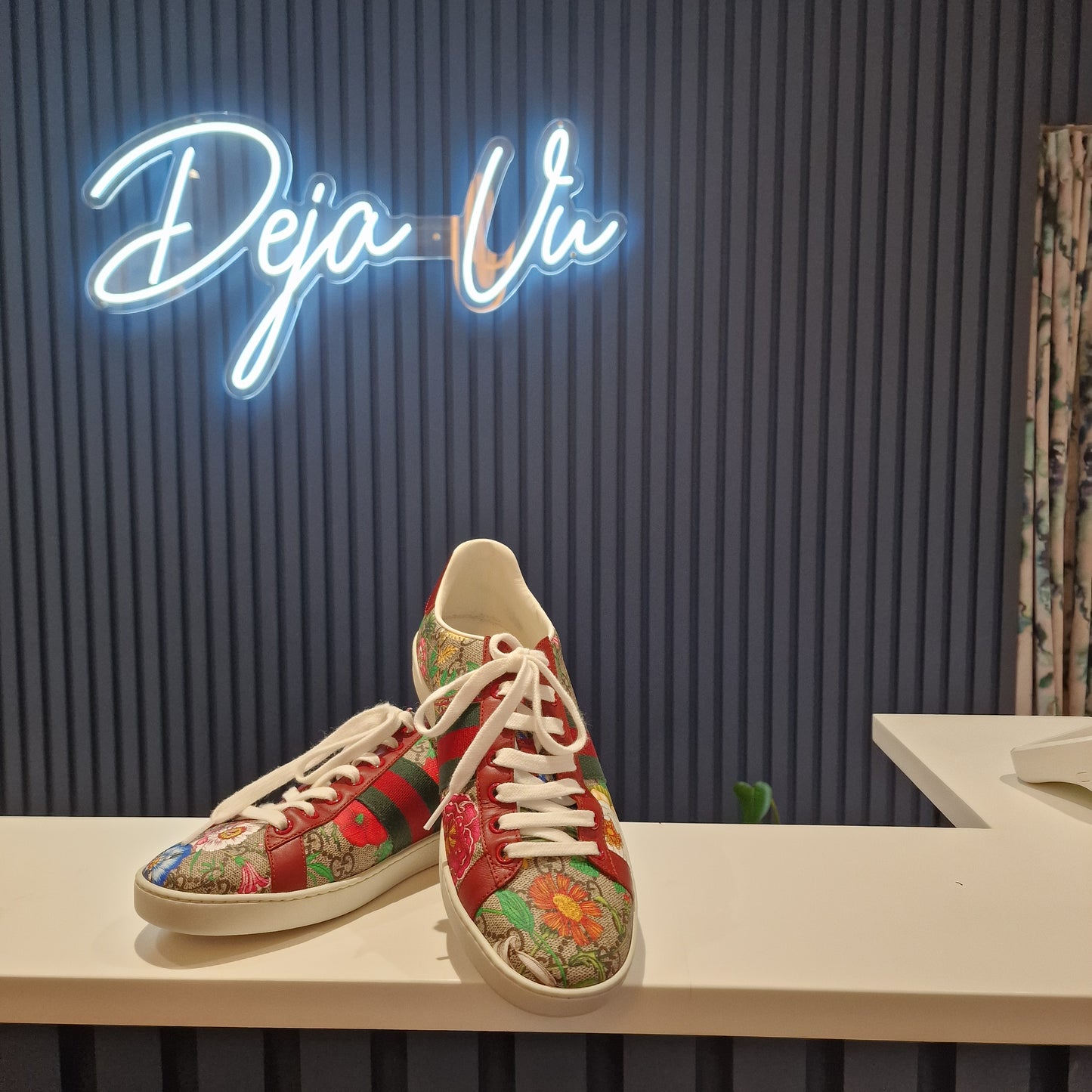 Gucci Floral Trainers, Size 40/UK 7