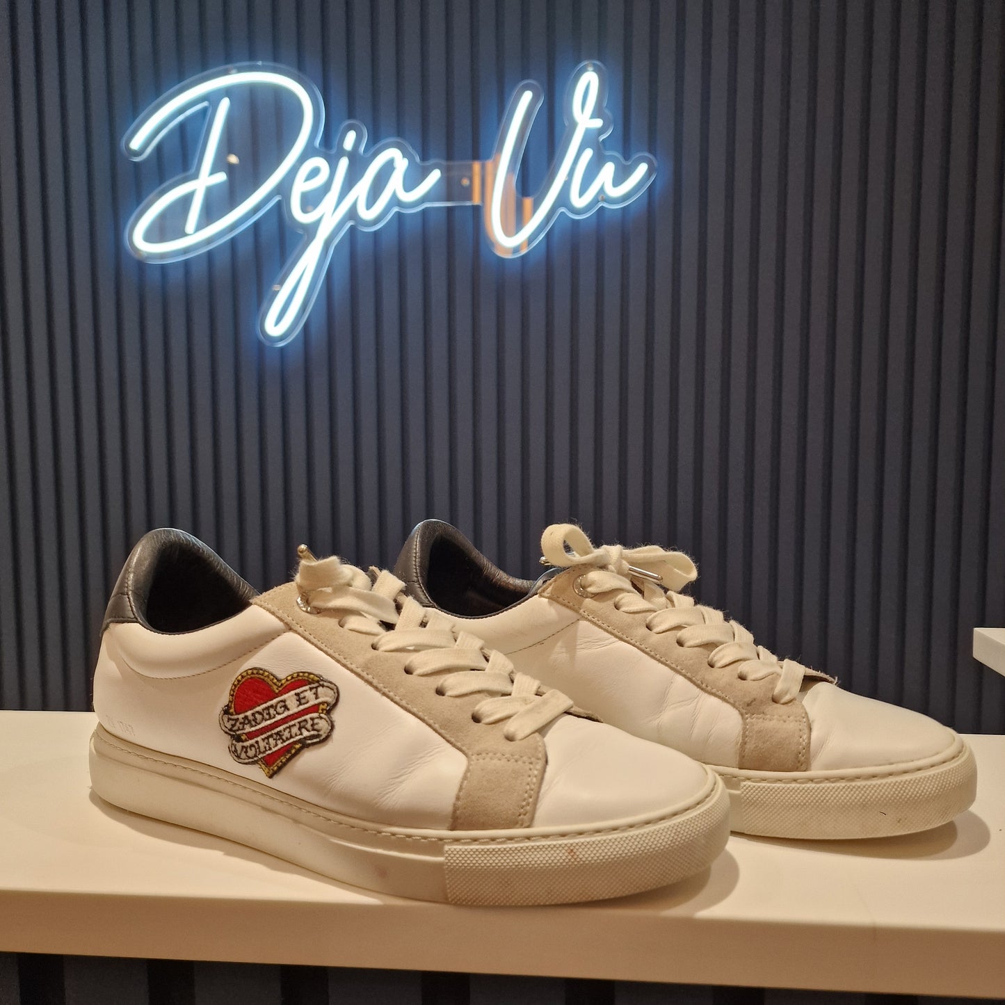 Zadig Et Voltaire White Trainers, size 41/UK 7.5