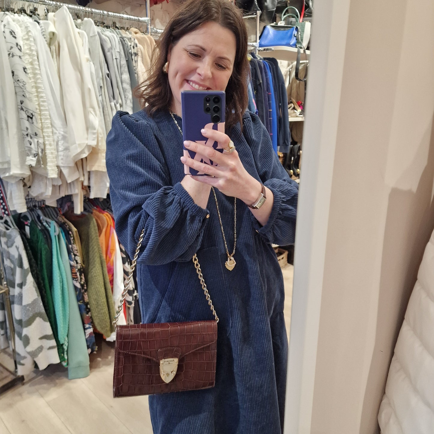 Aspinal of London Brown Leather Bag