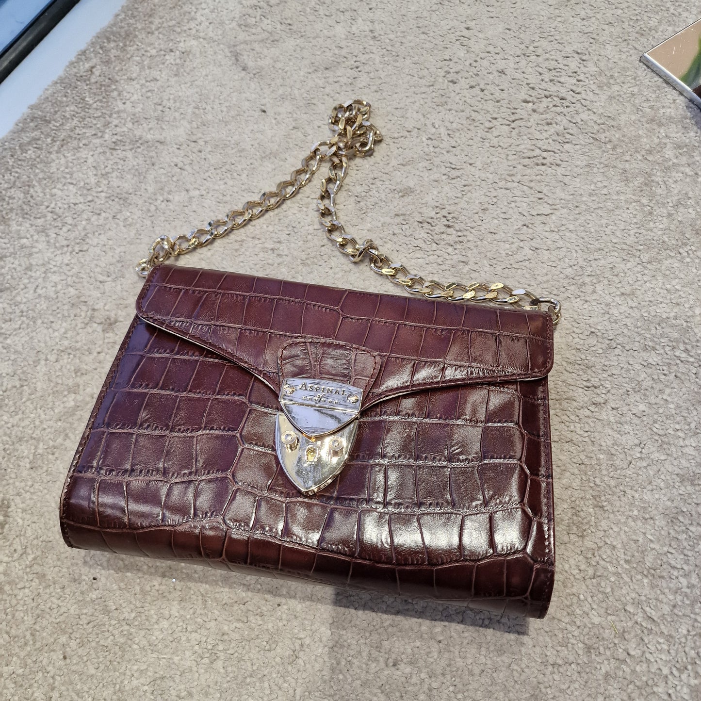 Aspinal of London Brown Leather Bag