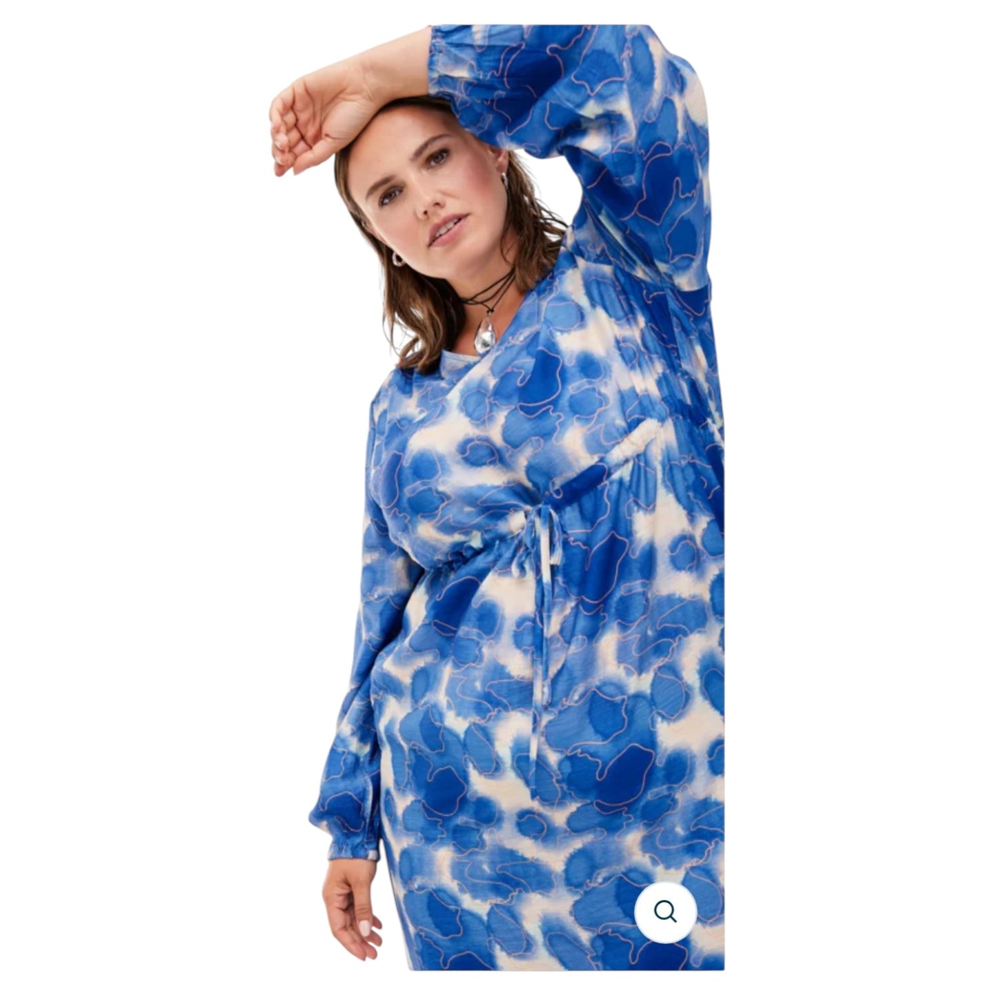 Simple Wish Ariana Blue Pattern Dress - 18/20