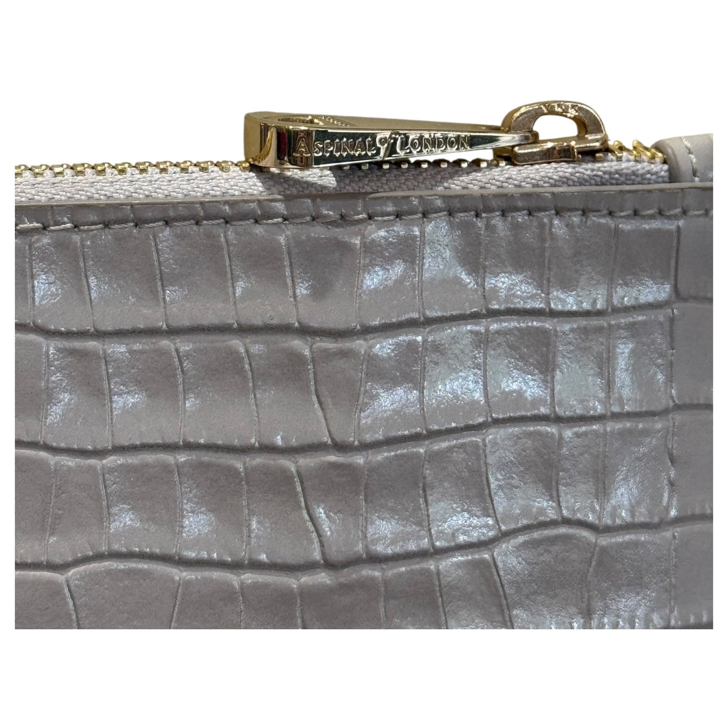 Aspinal of London Dove Grey Clutch