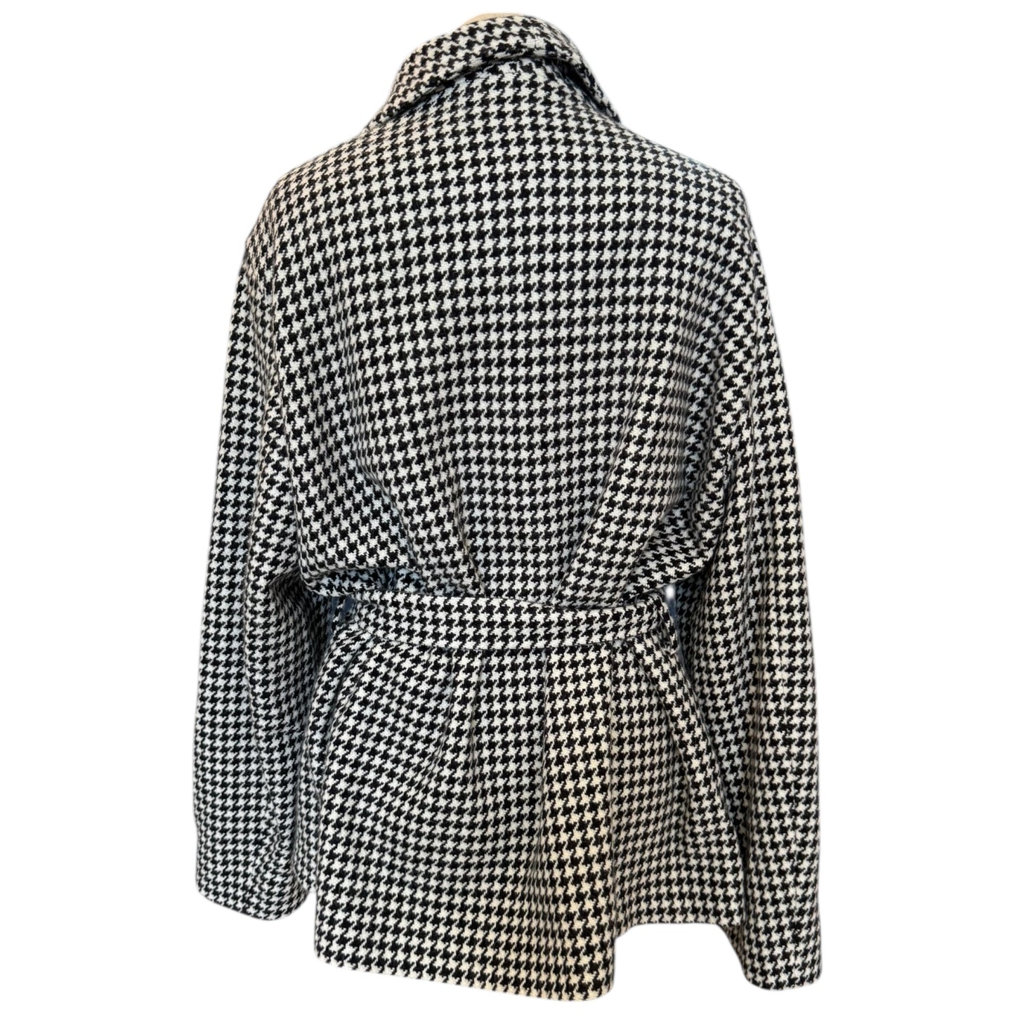 Magee Klara Black and White Houndstooth Wrap Jacket - 14/16 - NEW