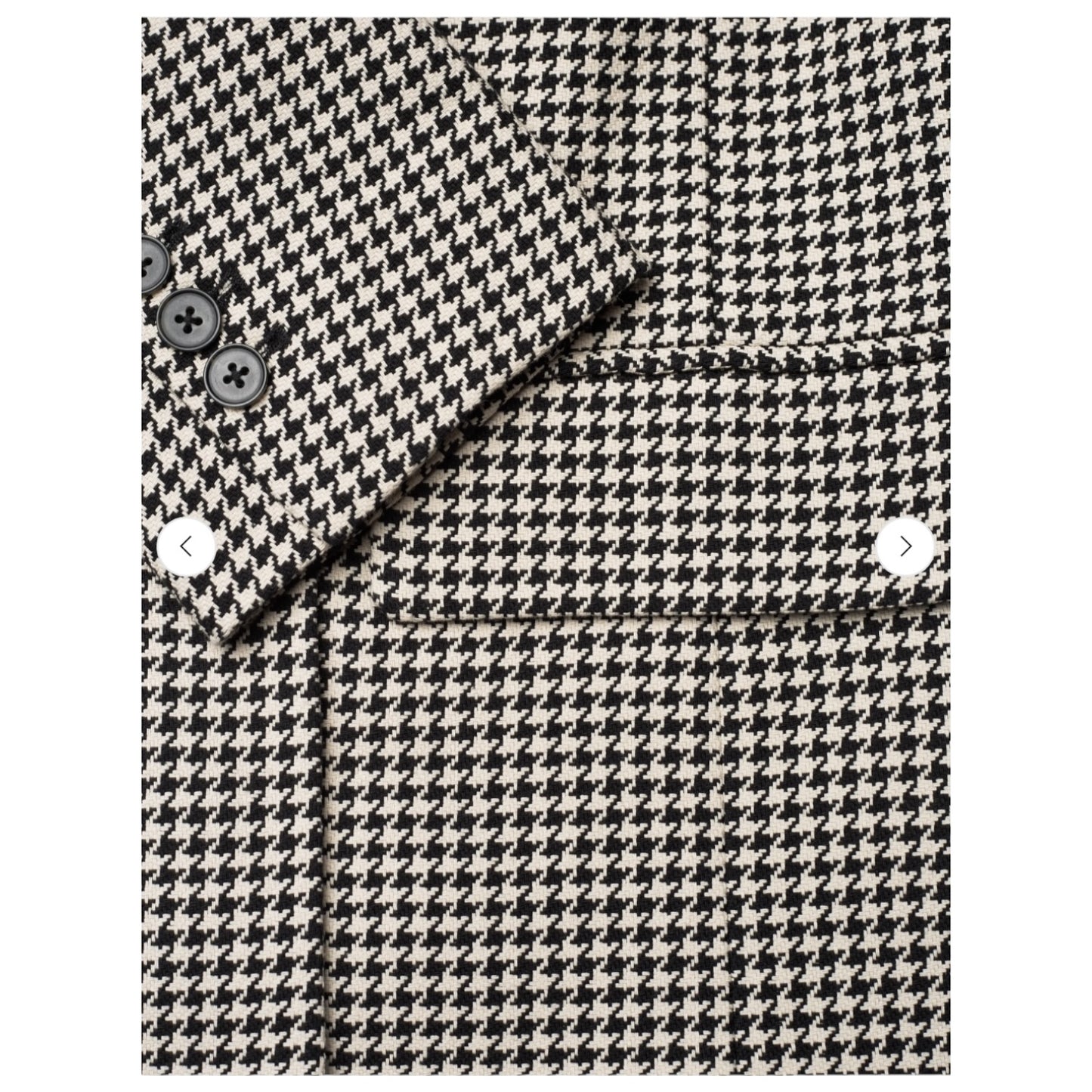 Part Two SonjaPW Black and Cream Houndstooth Blazer - 8