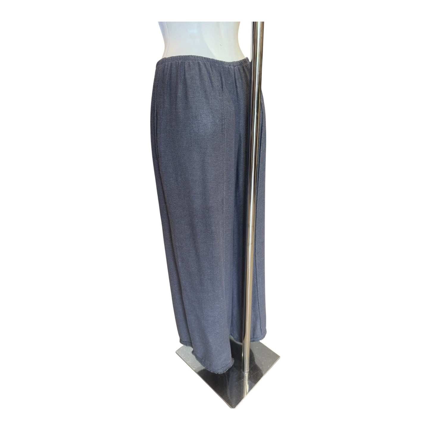 Ozai N Ku Grey Cotton Blend Baggy Trousers - 14/16