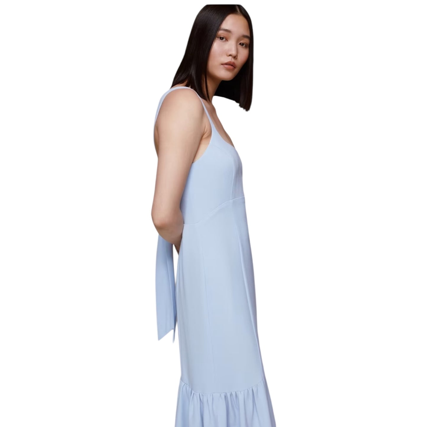 Whistles Pale Blue 'Sarah Tie Detail' Dress - 10