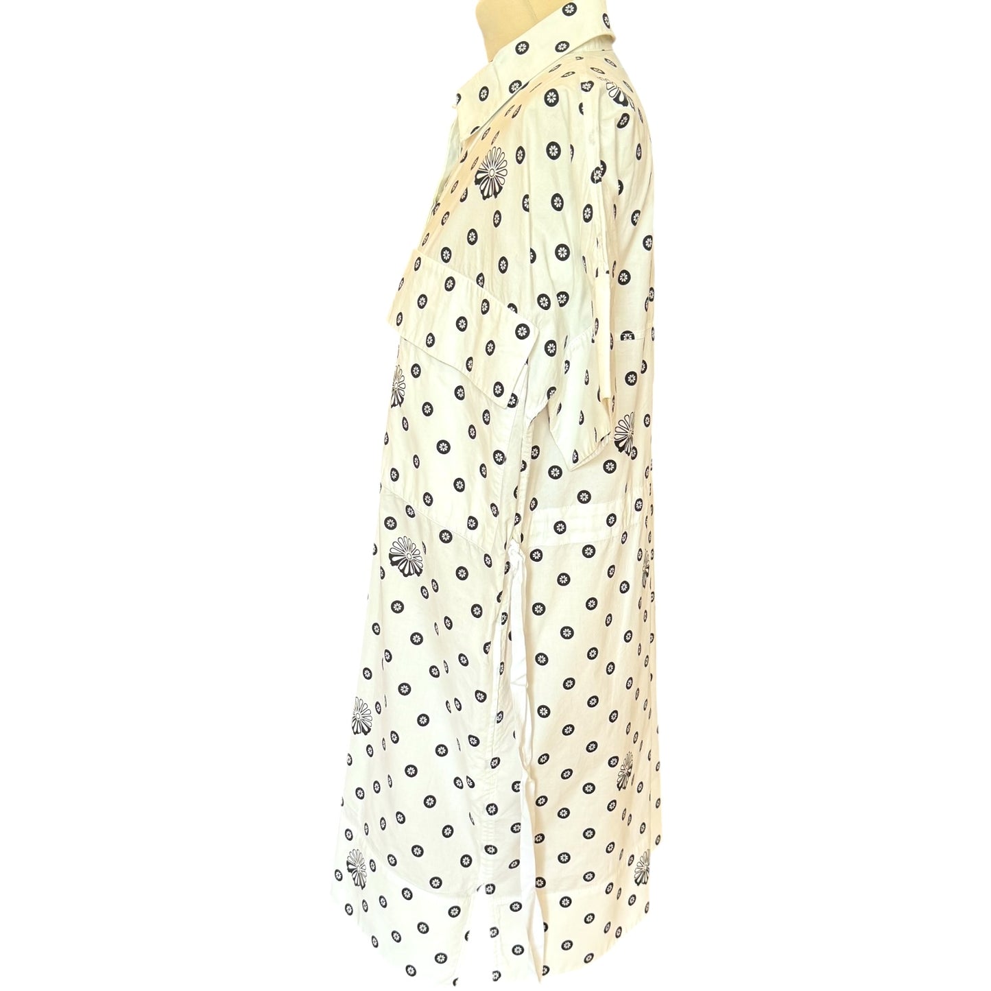 Victoria Beckham White and Black Shirt Dress - 10/12