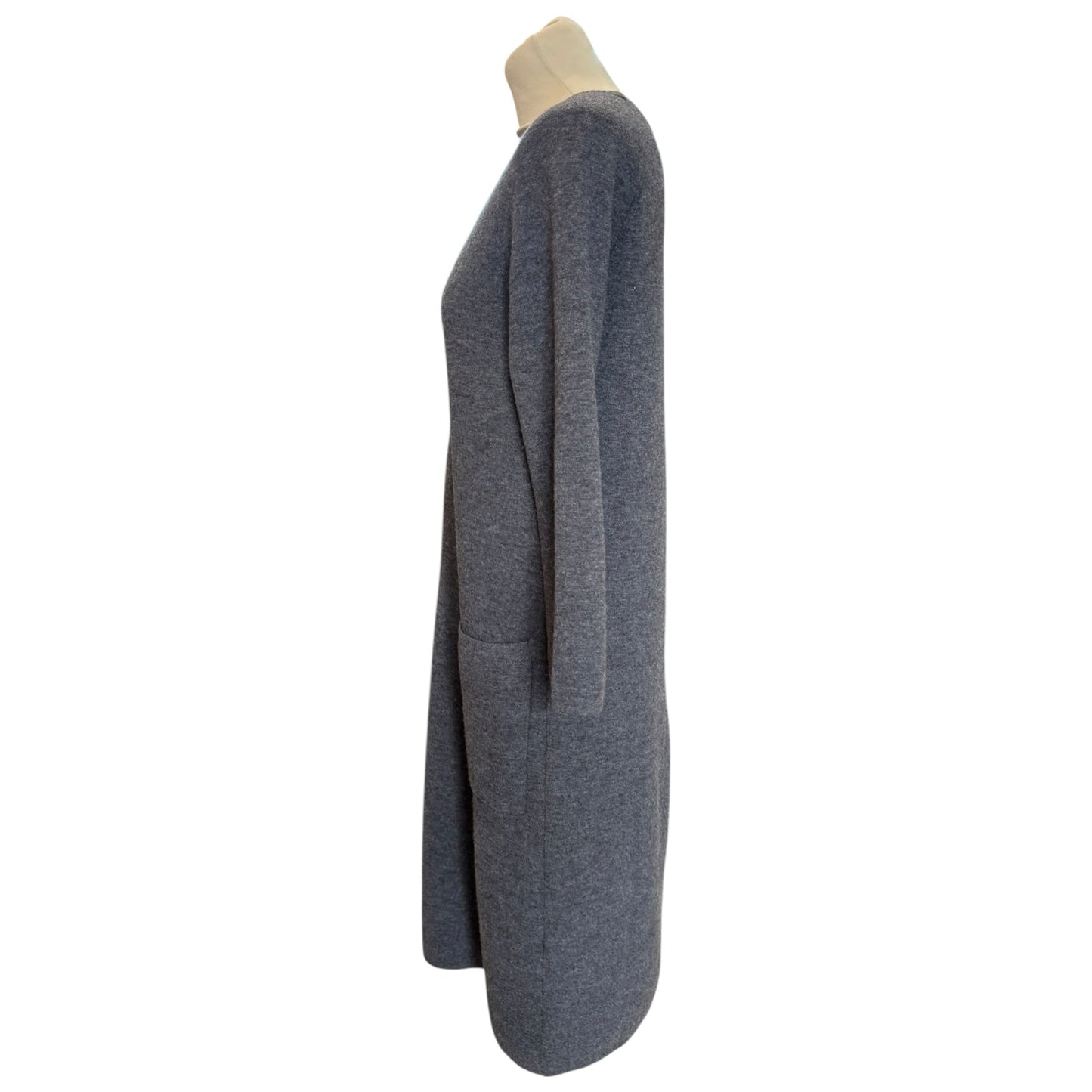 'S Max Mara Grey Cashmere and Wool Dress - 12