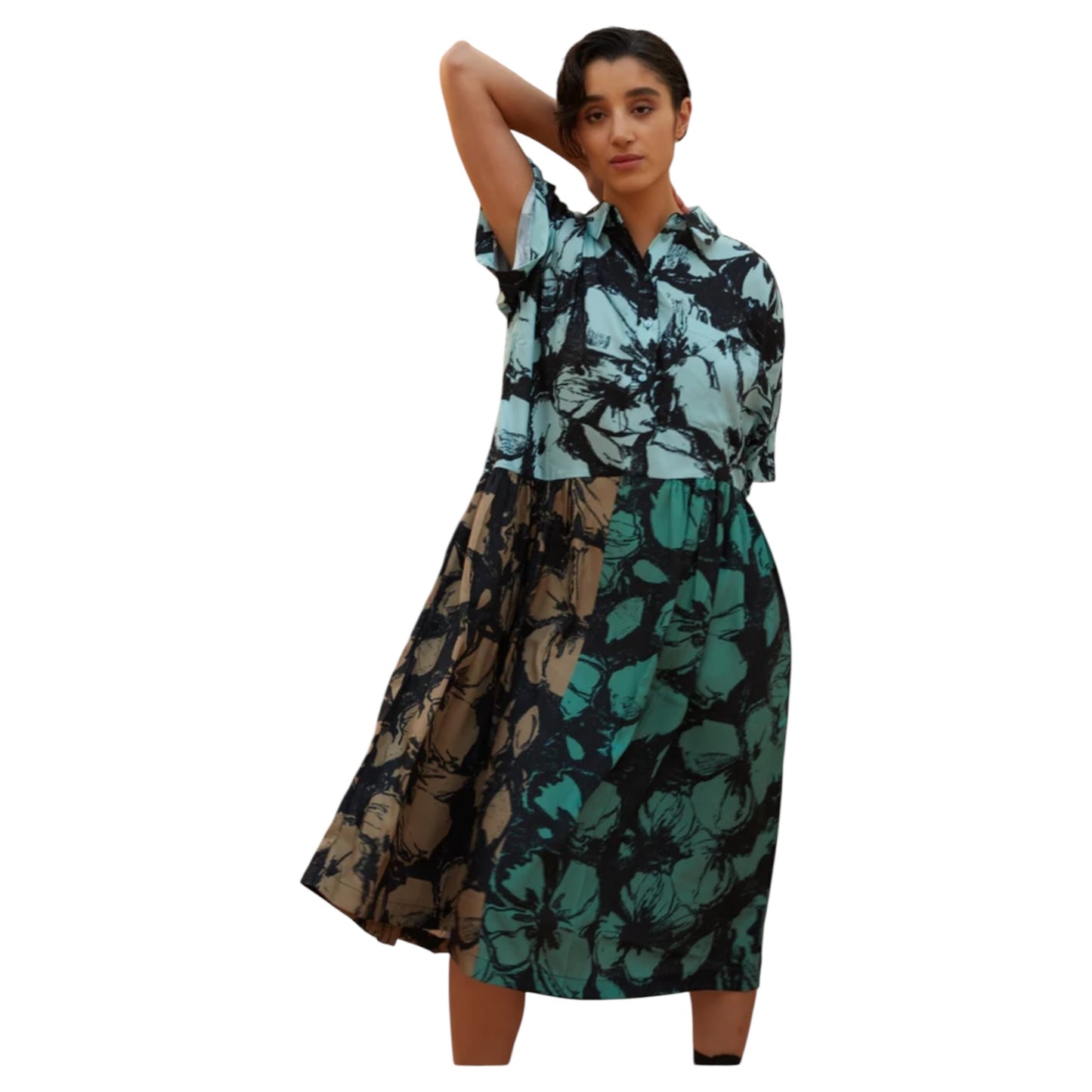 Stine Goya Multi Patterned Hunter Dress - 12/14