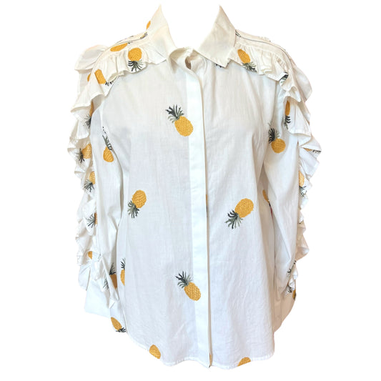 Jovonna White Pineapple Shirt - 12