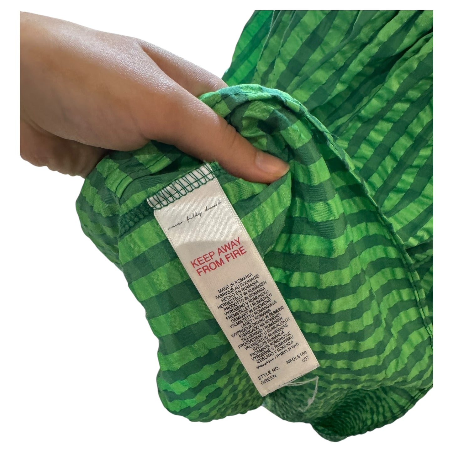 Never Fully Dressed Green Gingham Midi Dress - 8/10