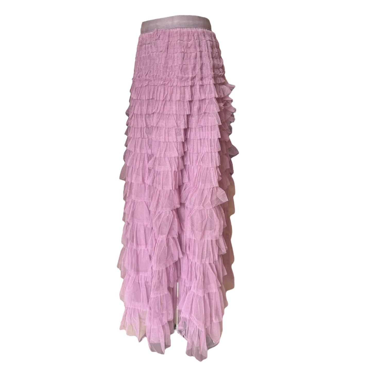 Lilac Frill Midi Skirt - 10