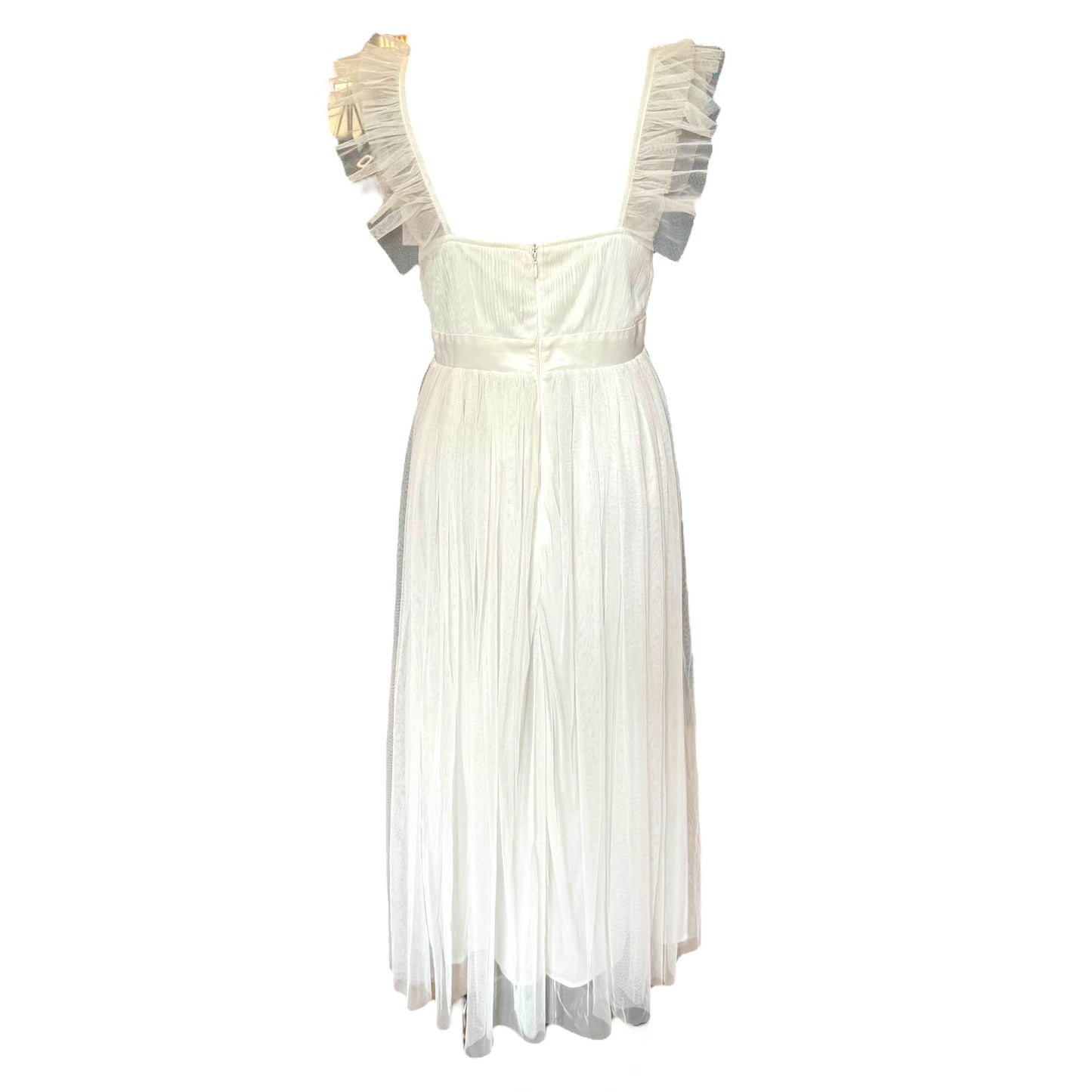 Anaya With Love Tulle Frill Sleeve Midaxi Dress - 10 - NEW