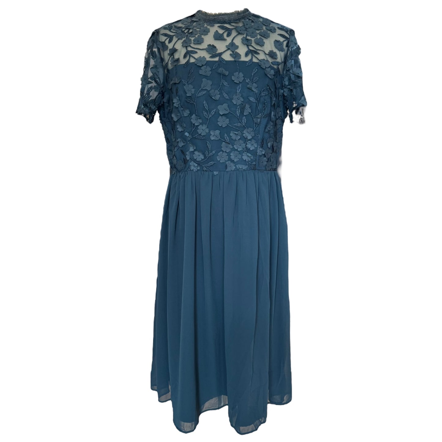 Chi Chi Teal Floral 'Veronica' Dress - 12