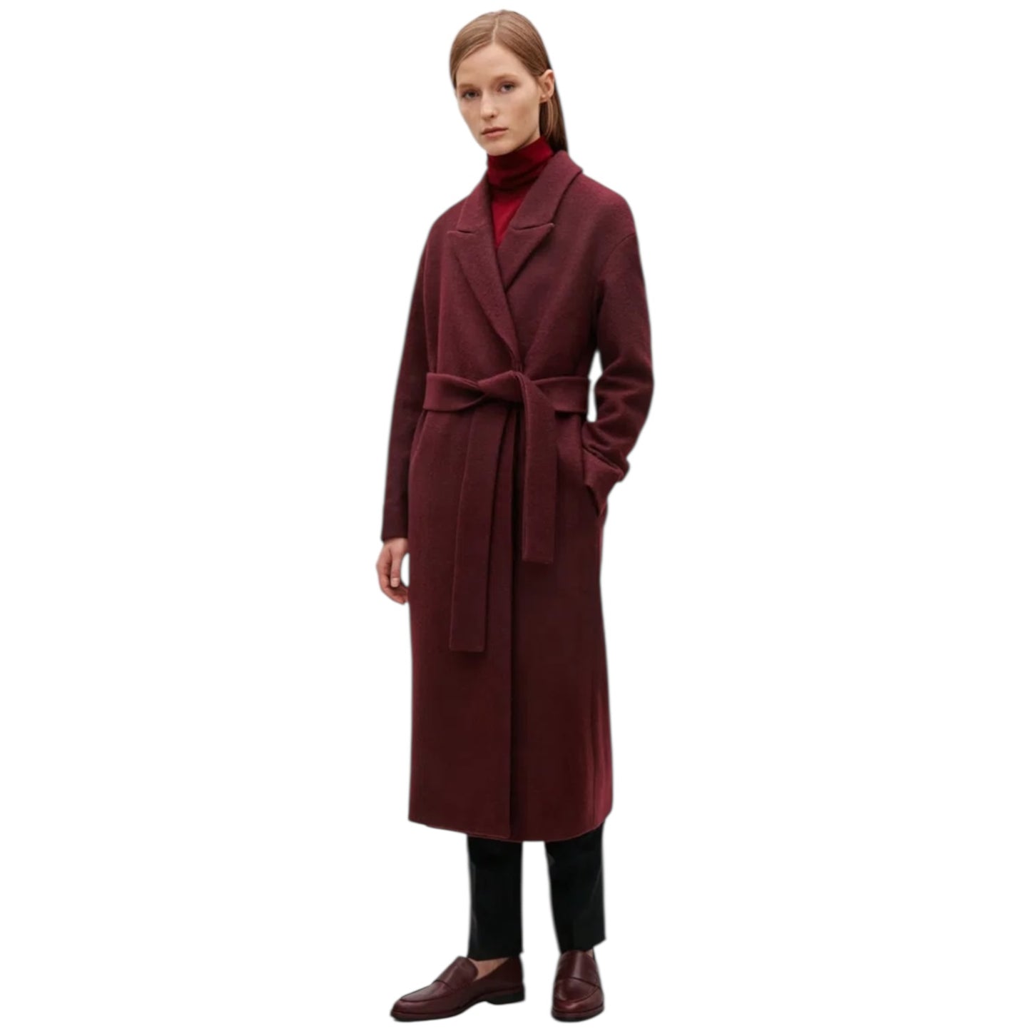 COS Maroon Wool Coat - 10
