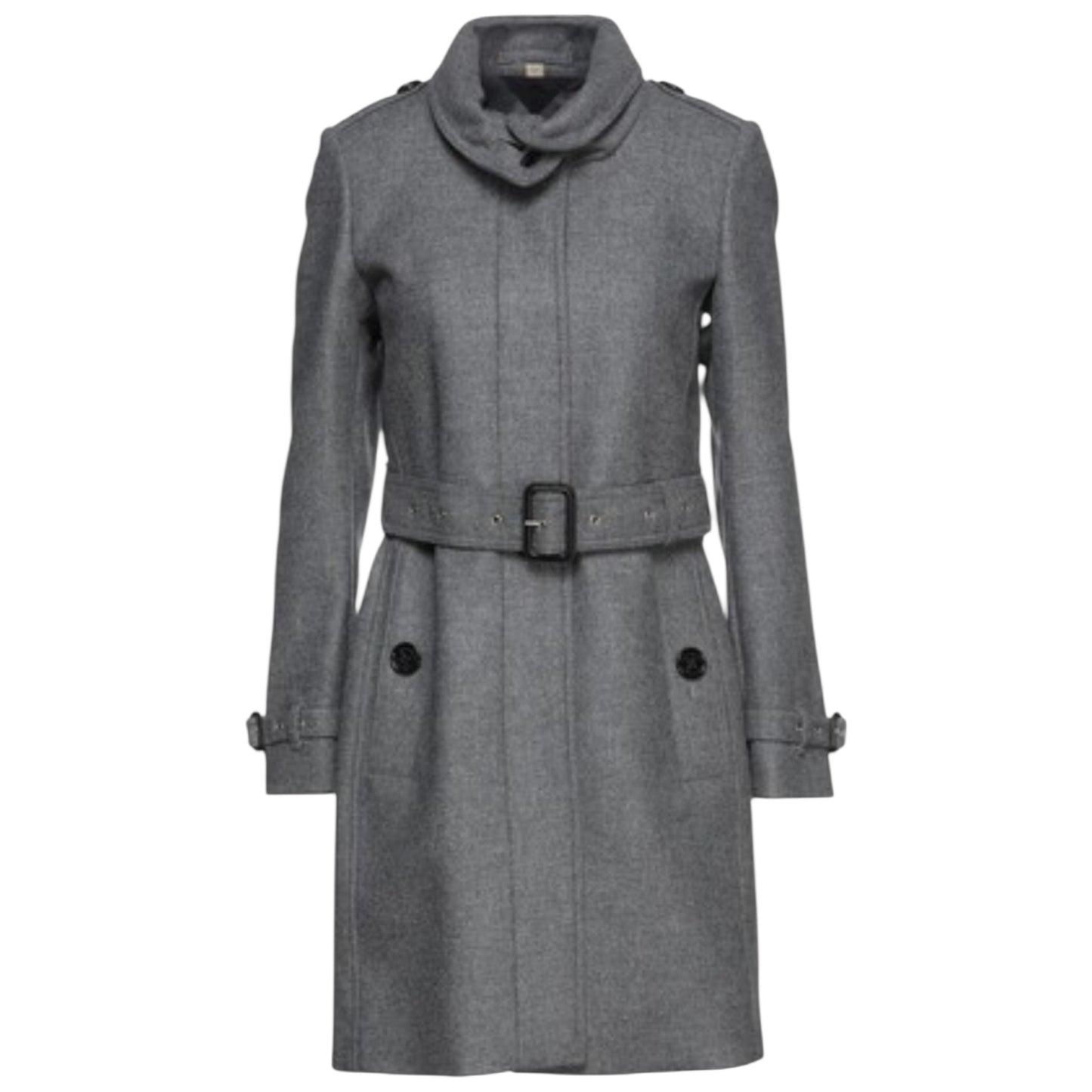 Burberry Grey Gibbsmore Coat - 10