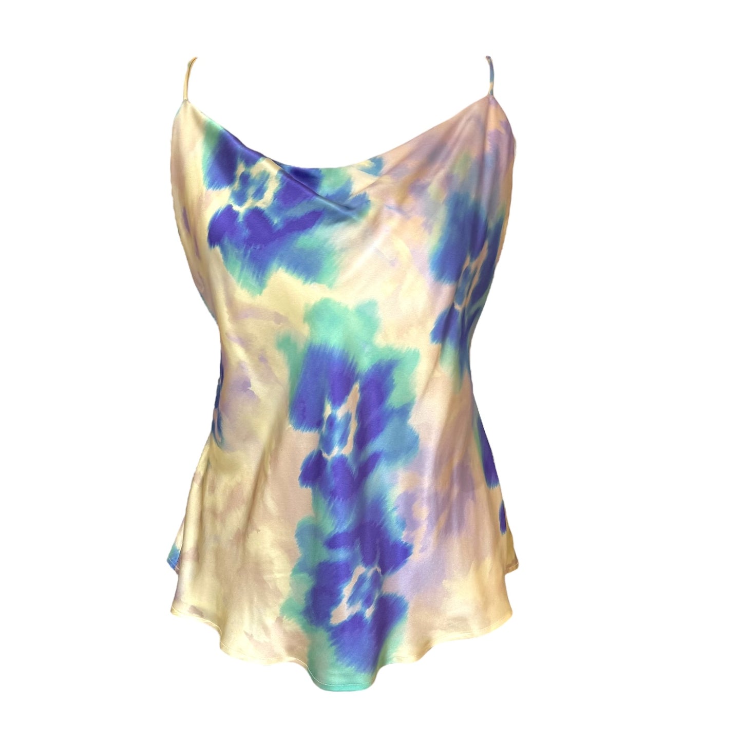 The Kooples Tie-Dye Open Back Silk Top - 12