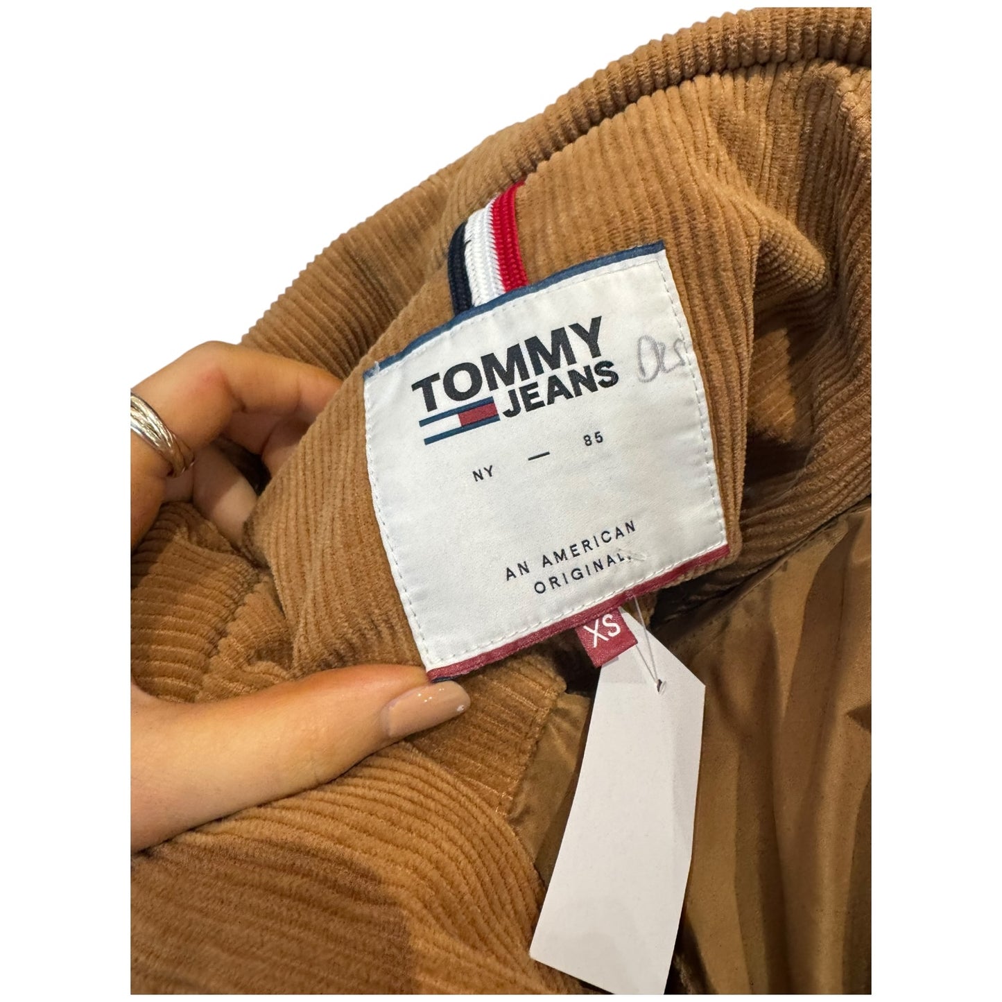 Tommy Jeans Camel Corduroy Puffer Jacket - 8/10