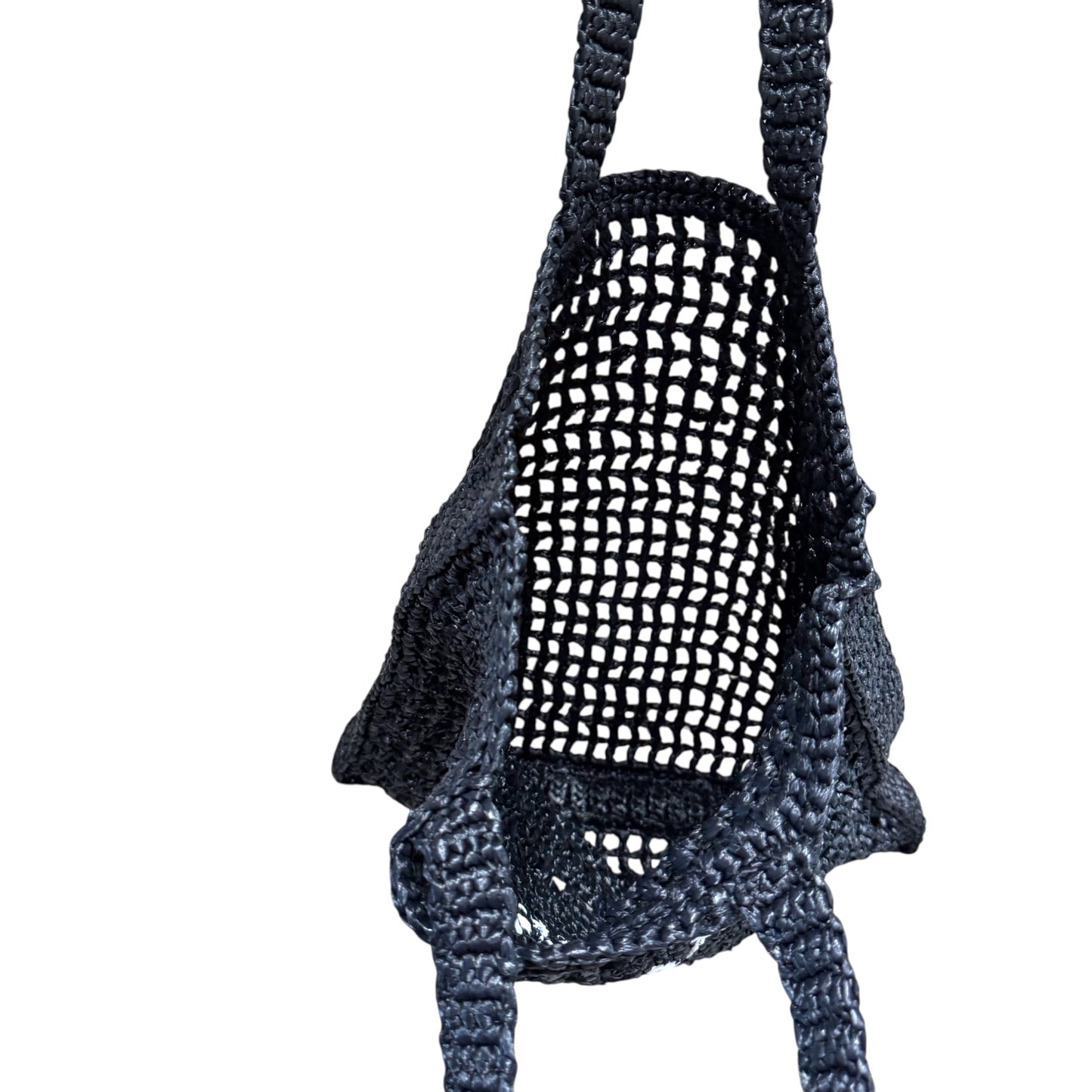 Prada Black Raffia Tote Bag