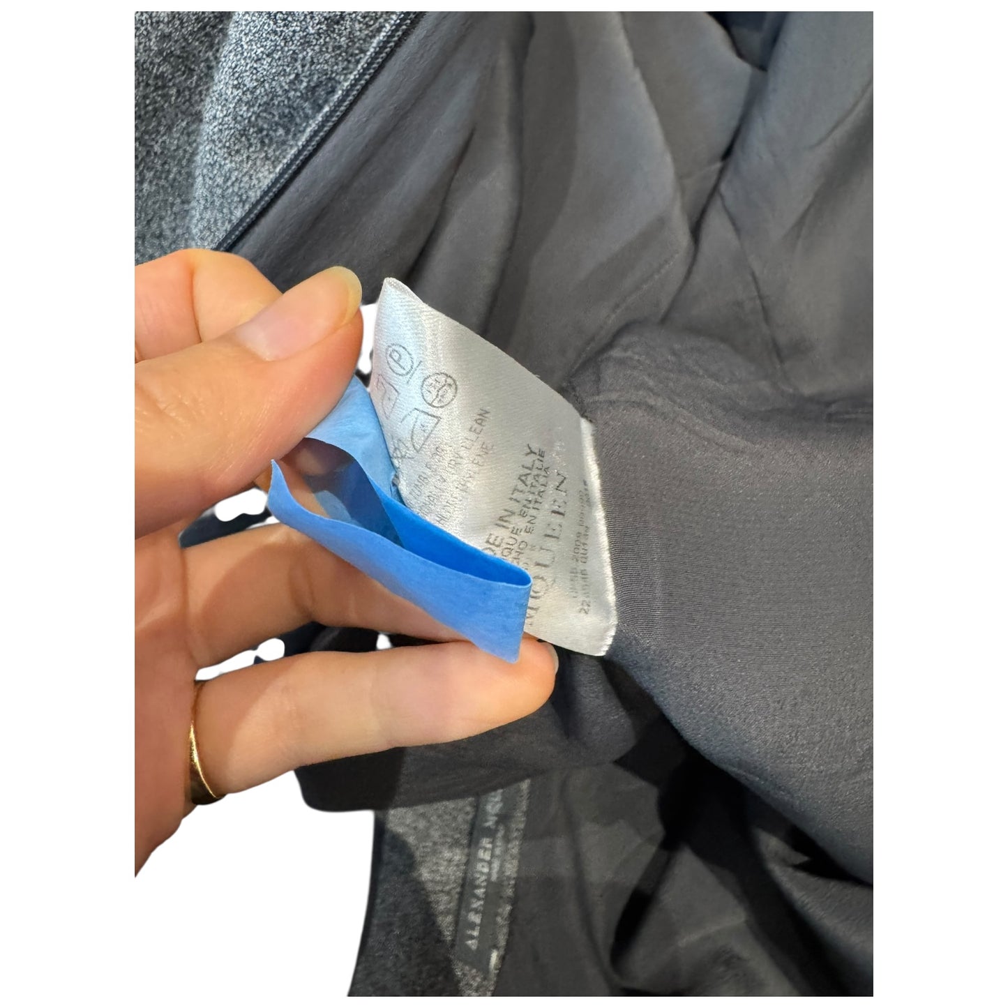 Alexander McQueen Grey Zip Detail Dress - 12