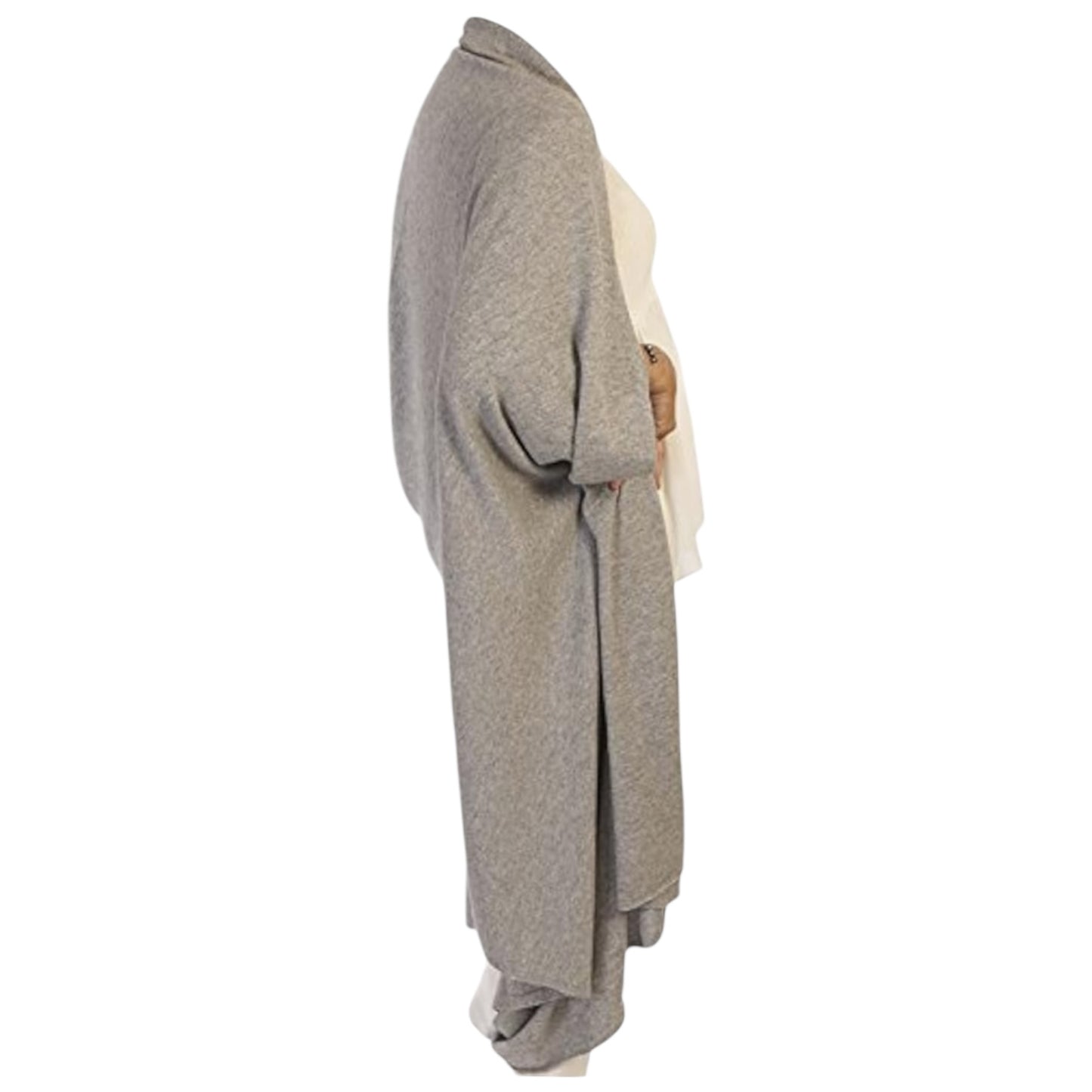 Catherine Robinson Grey Pure Cashmere Oversized Wrap