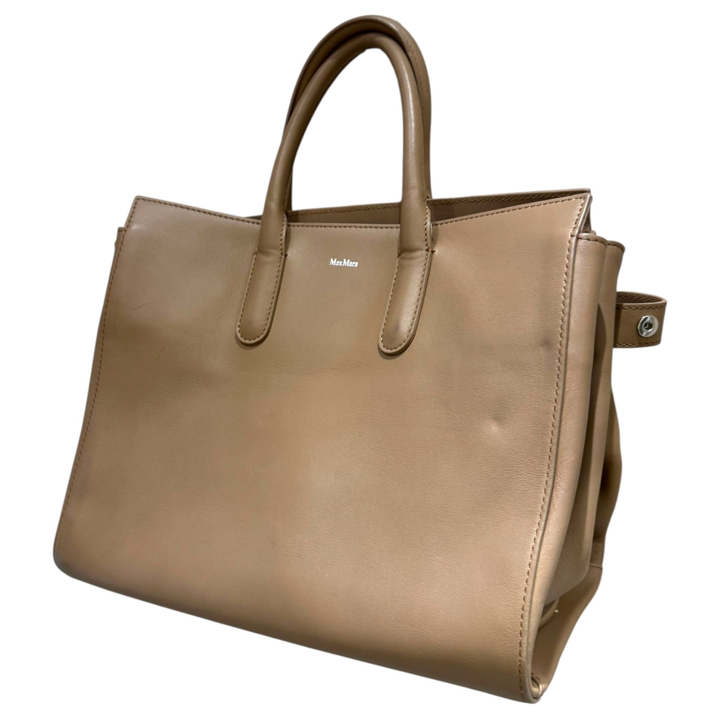 Max Mara Camel Leather Monopolis Bag
