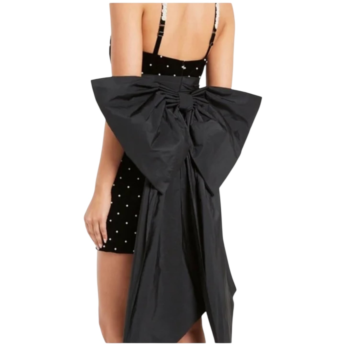 Rebecca Vallance Black Hope Embellished Velvet Minidress - 12