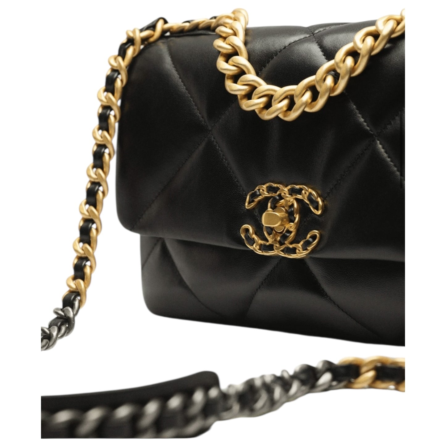 Chanel Black Quilted '19' Bag