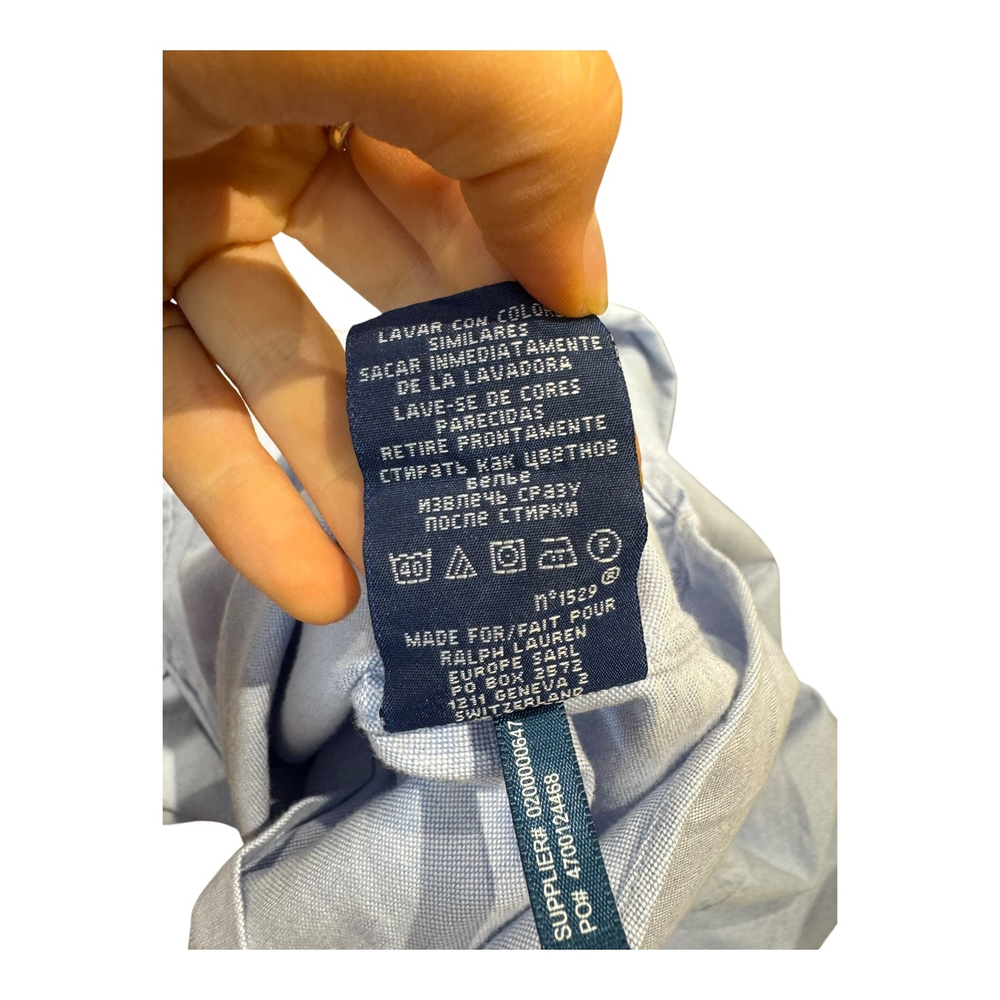 Ralph Lauren Blue Cotton Shirt - 12