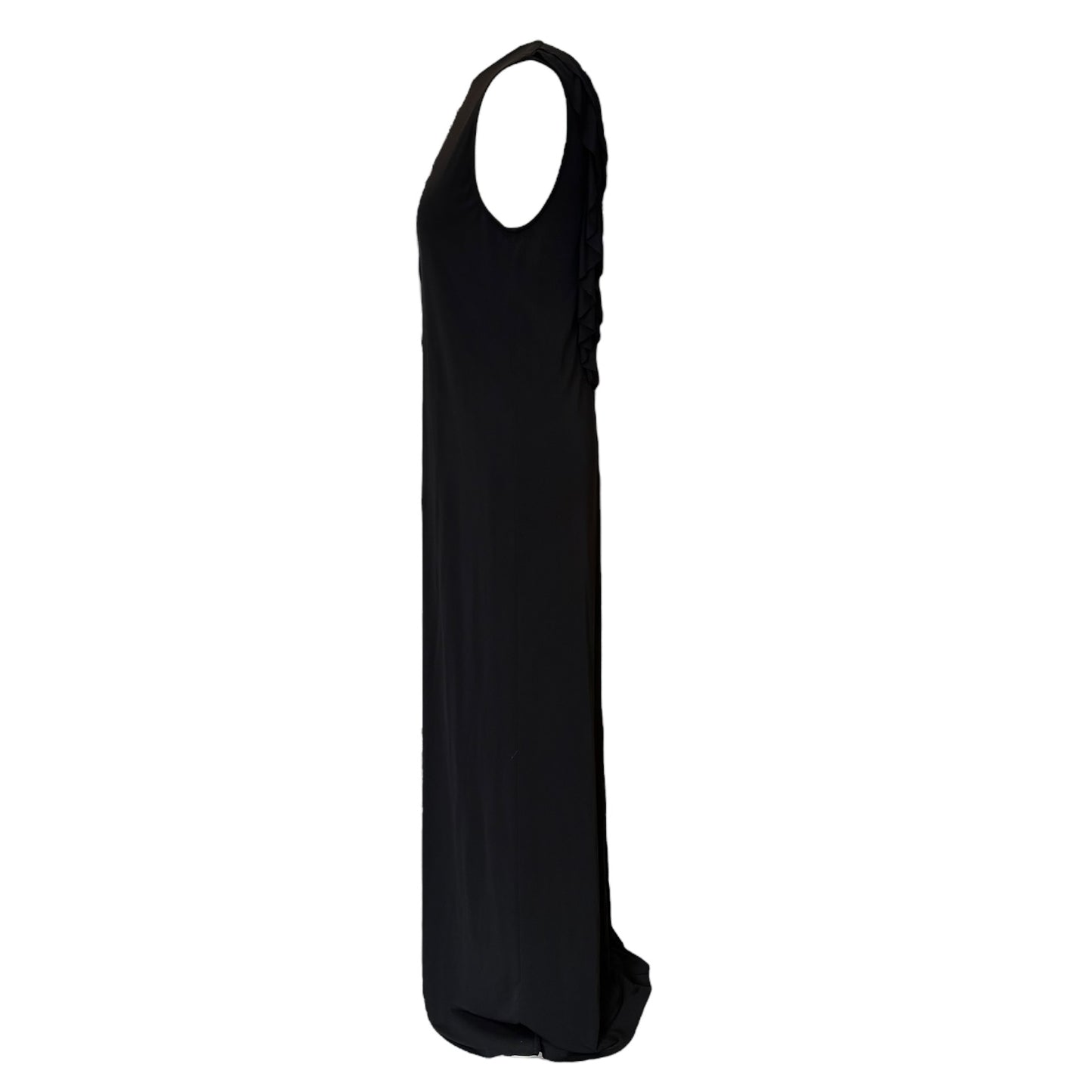 iBlues Black Ruffle Back Maxi Dress - 12 - NEW