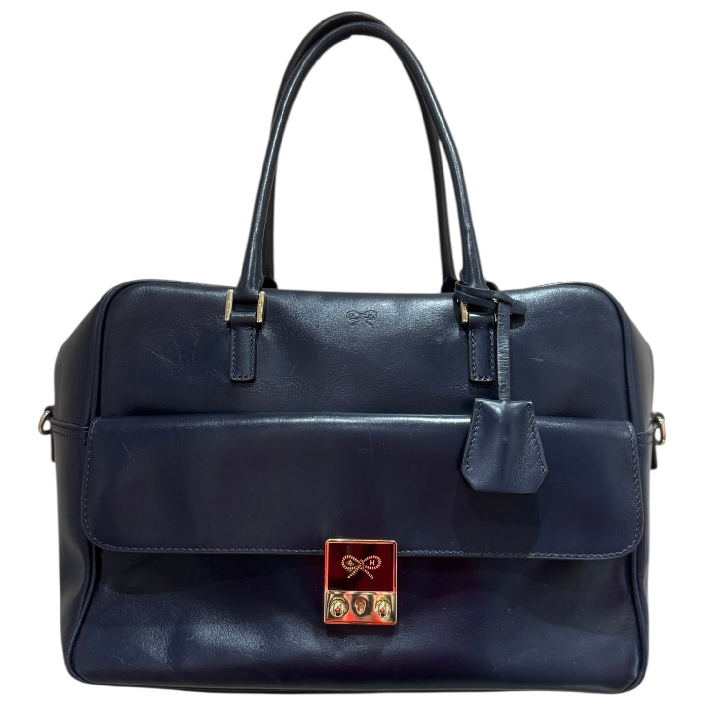 Anya Hindmarch Carker Navy Tote Bag