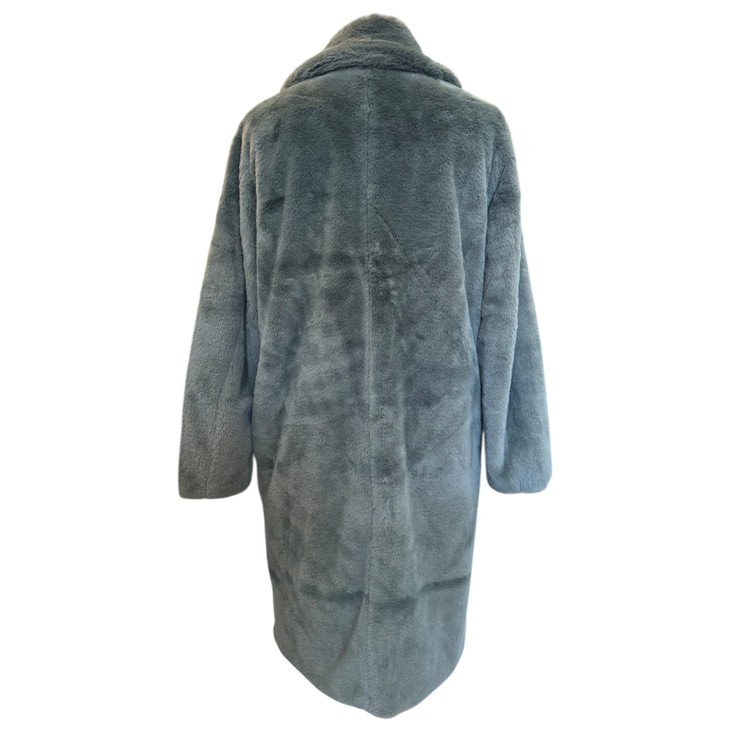 Ichi Sage Green Fluffy Coat - 10