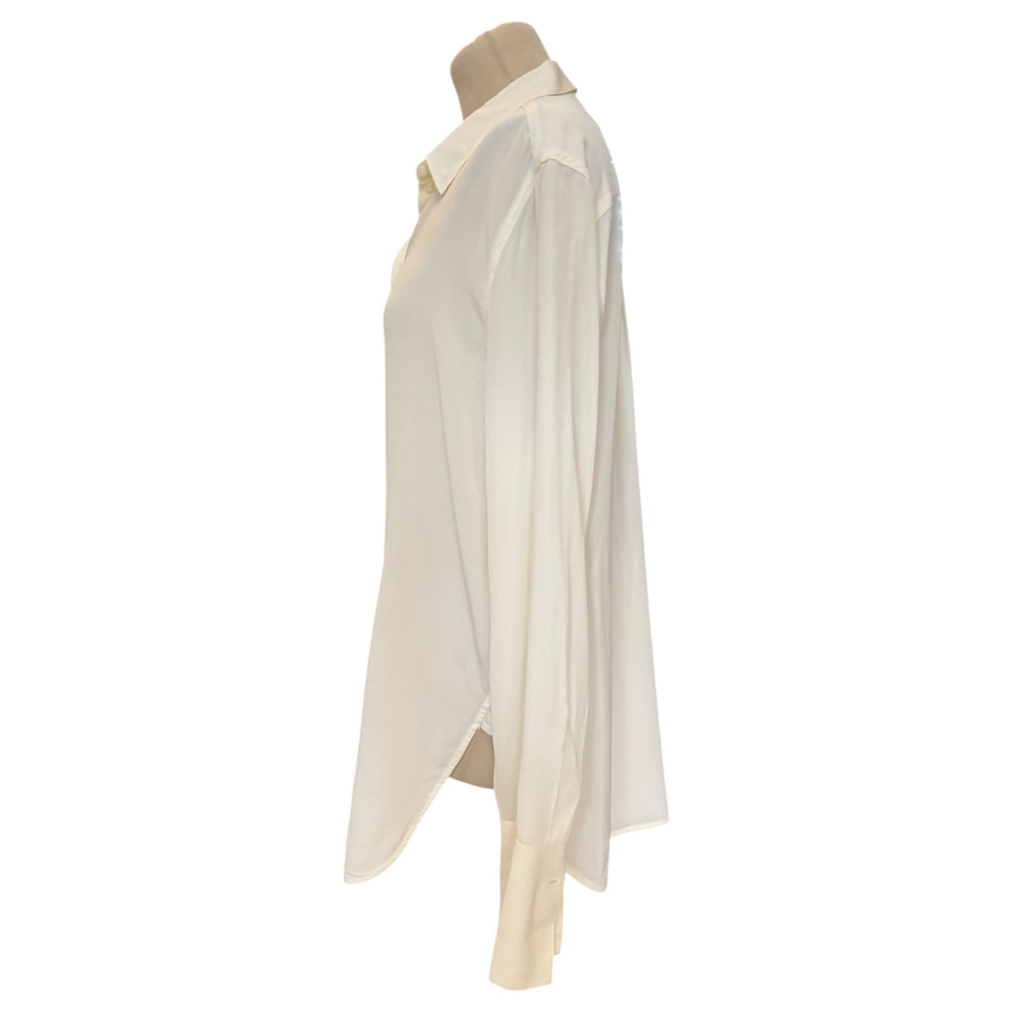 By Malene Birger Cream Silk Shirt - 14/16