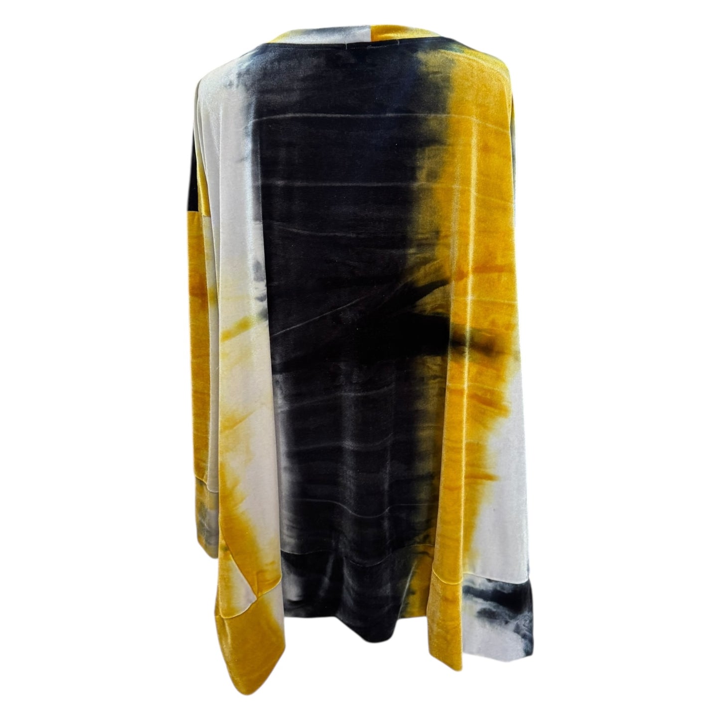 Alembika Yellow and Black Velvet Top - 14/16