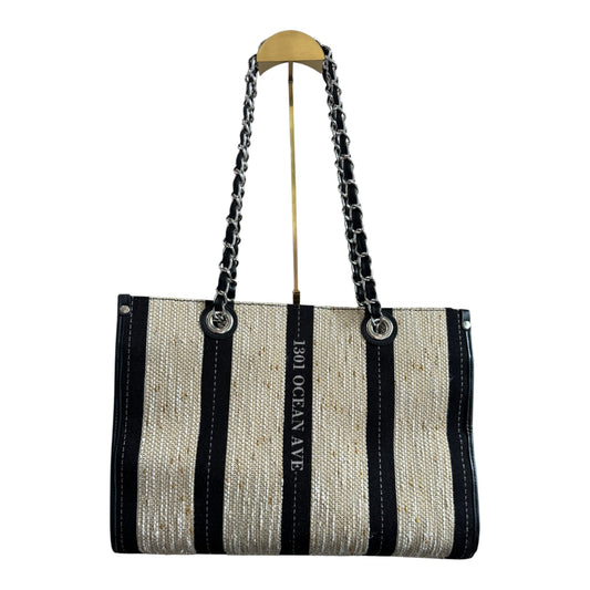 Riani Raffia Chain Strap Tote Bag