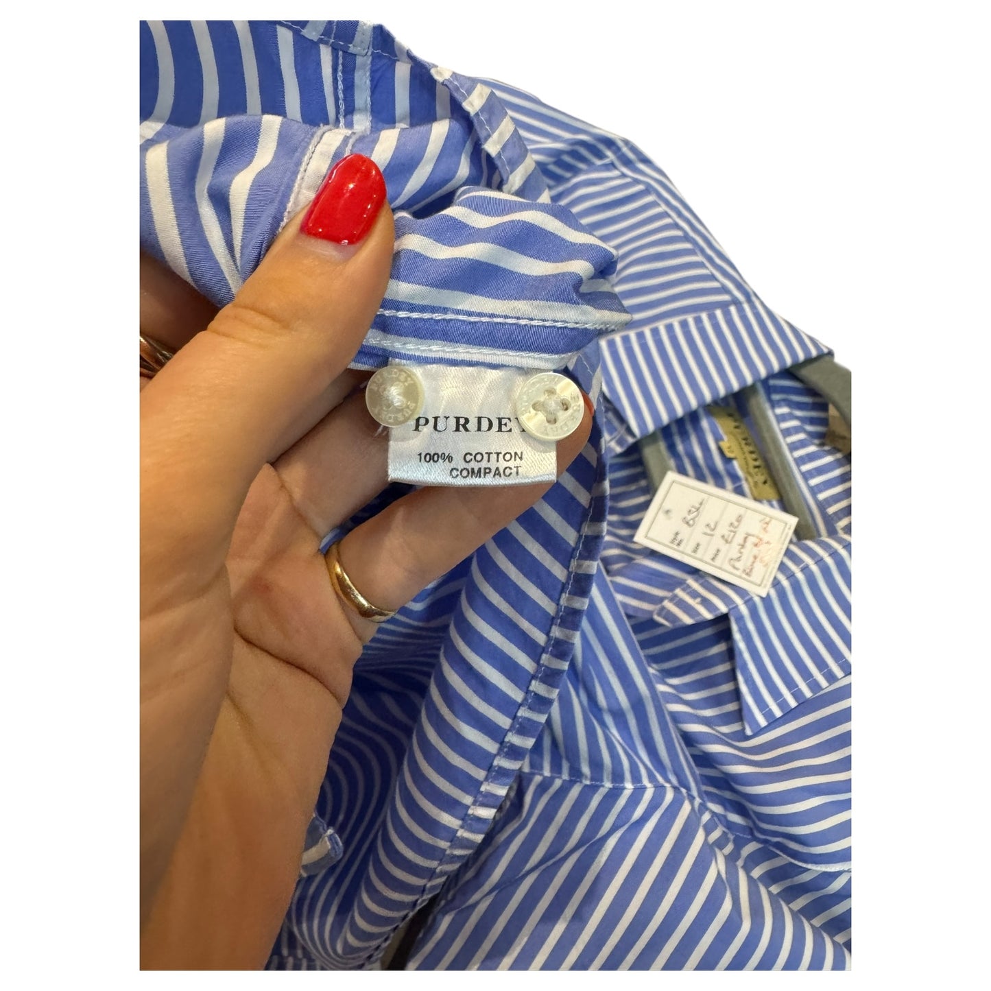 Purdey Blue Stripe Shirt - 12