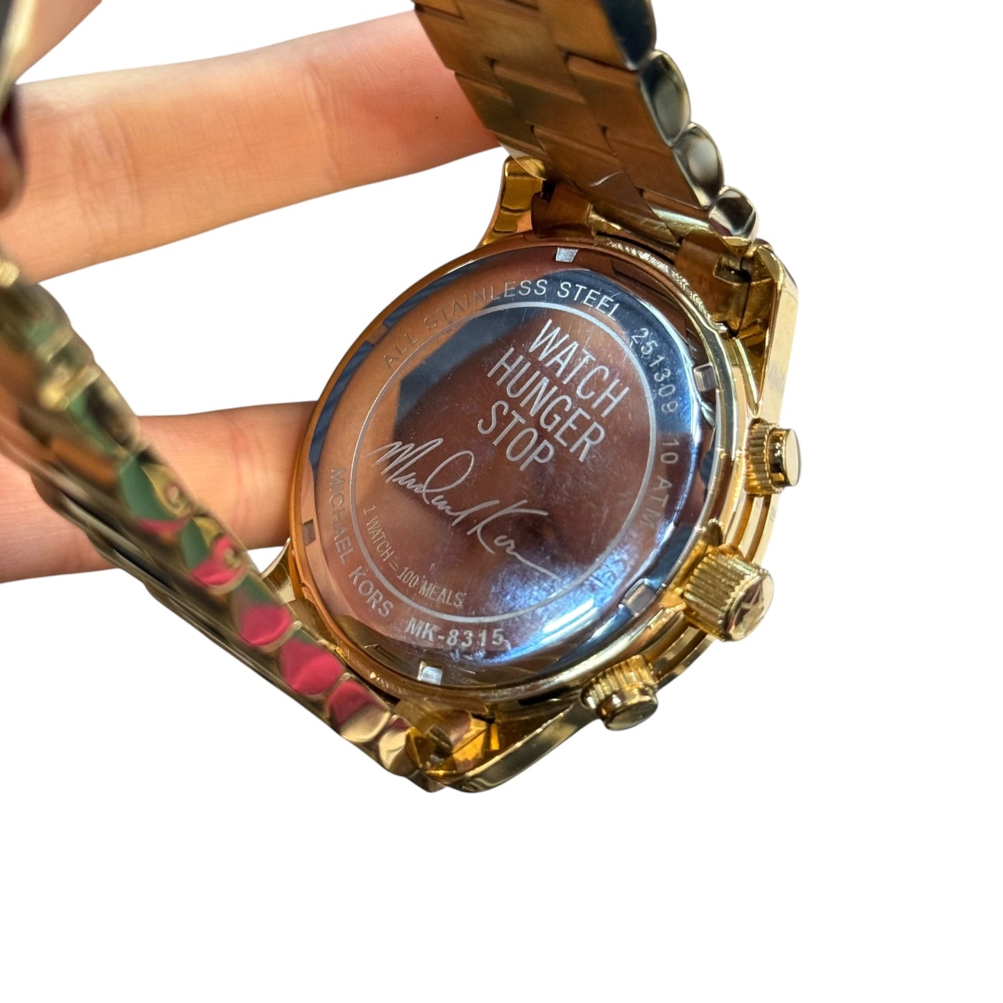Michael Kors 'Watch Hunger Stop' Gold and Turquoise Watch