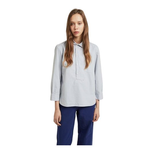 Margaret Howell Asymmetric Collared Poplin Shirt - 12/14