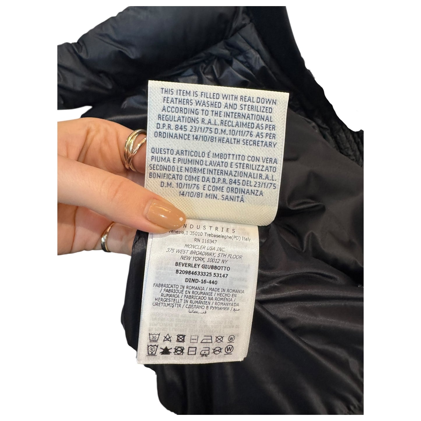 Moncler Grenoble Beverley Quilted Shell Jacket Cream and Black Trim - 8