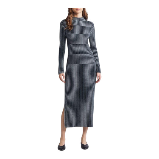 COS Striped Ribbed Knit Midi Dress - 12 - NEW