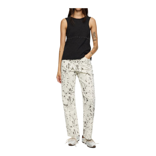 Bimba Y Lola Spotted Straight Leg Jeans - 12 - NEW