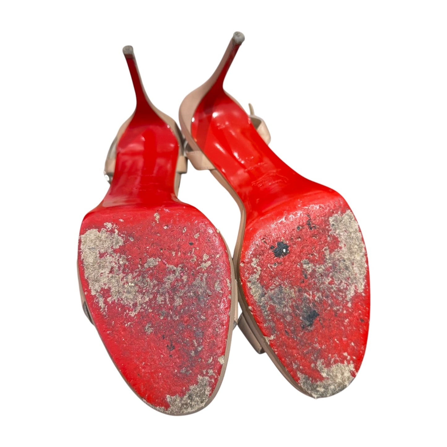 Christian Louboutin Loubi Queen 100 Nude Sandals - 7