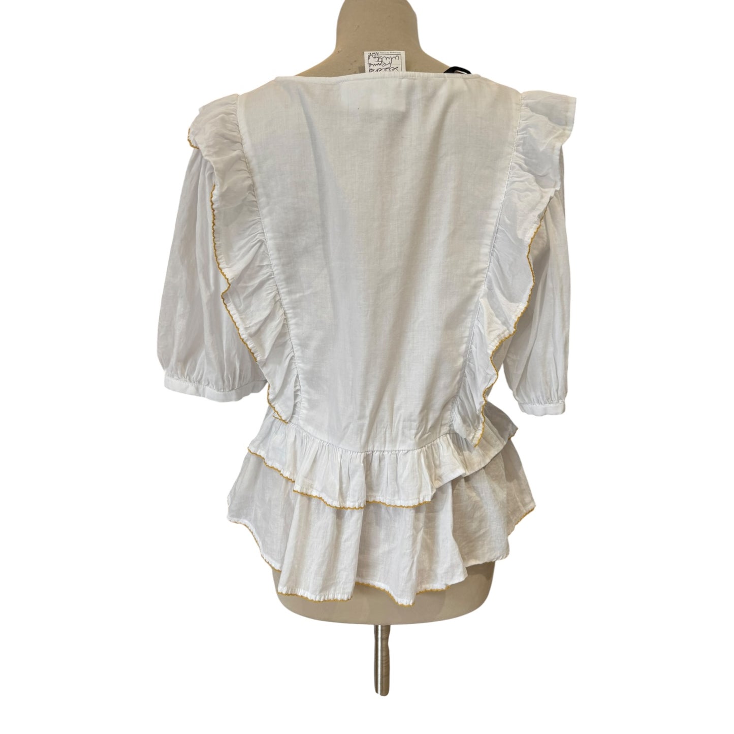 Selected Femme Wrap Frill Top in Organic Cotton - 12