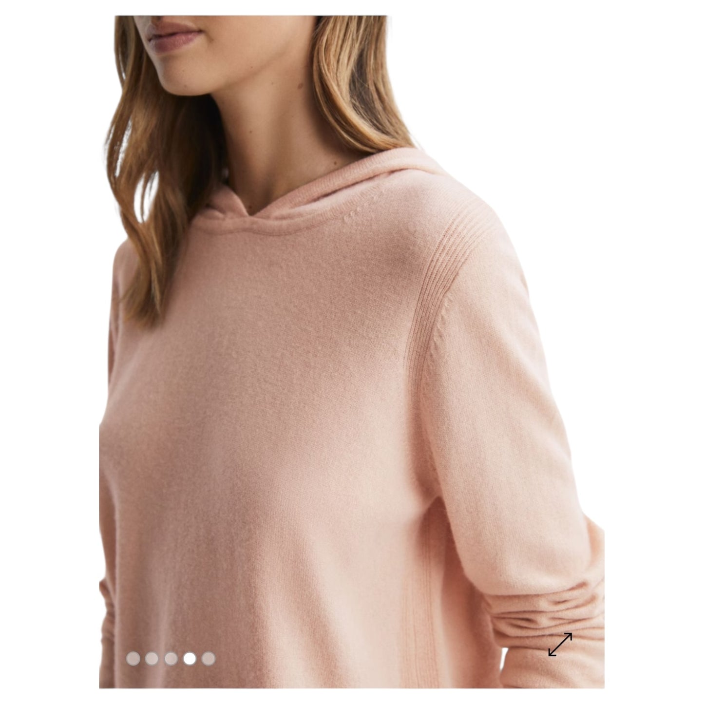 Reiss Agnes Wool Blend Hoodie in Neutral - 16