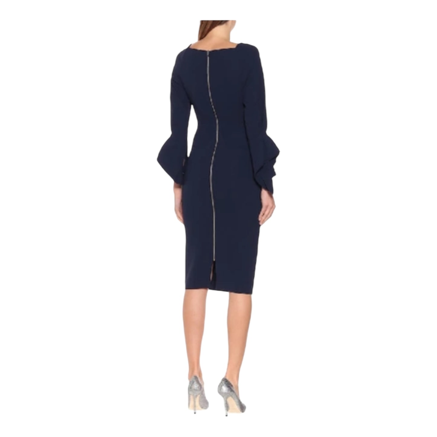 Roland Mouret Navy 'Rosslare' Crepe Dress - 10