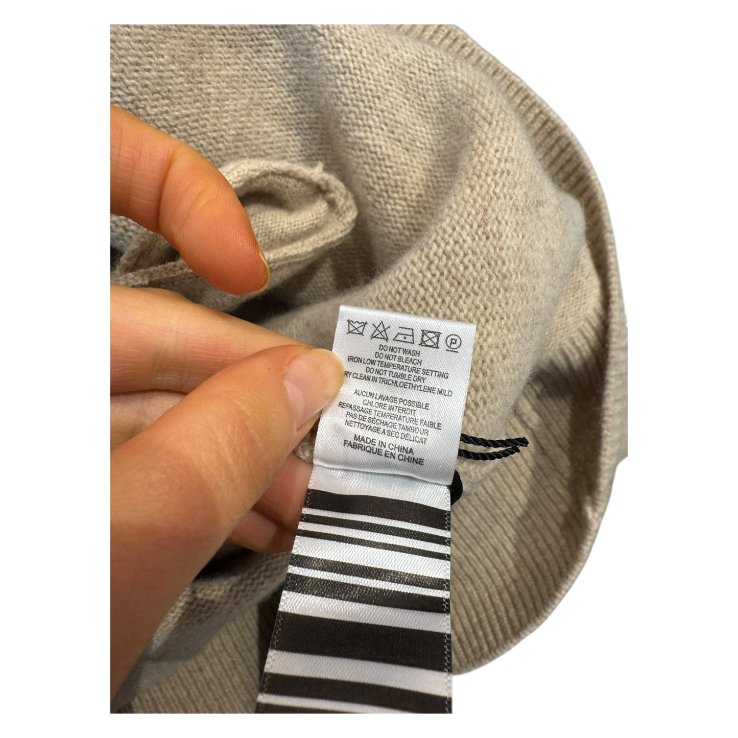 Joseph Taupe Wool Polo O'Size Knit Dress - 12/14 - NEW